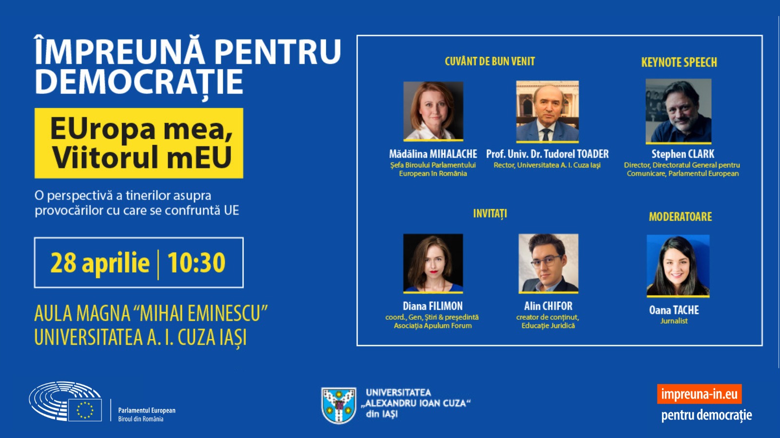 ÎMPREUNĂ PENTRU DEMOCRAȚIE: EUropa mea, viitorul mEU