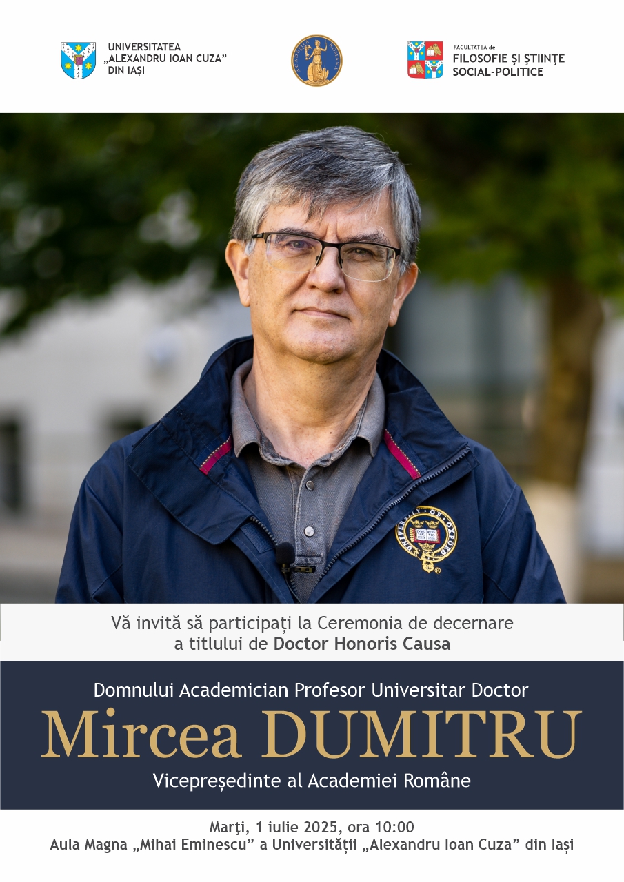 Afis DHC Acad. Mircea Dumitru 1 iulie 2025 