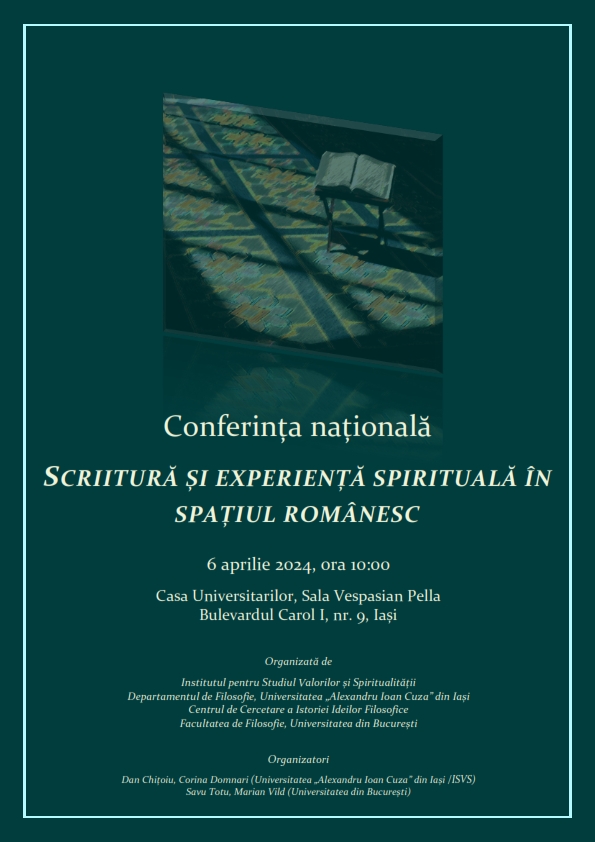 Conferința Națională Scriitură și experiență spirituală în spațiul românesc