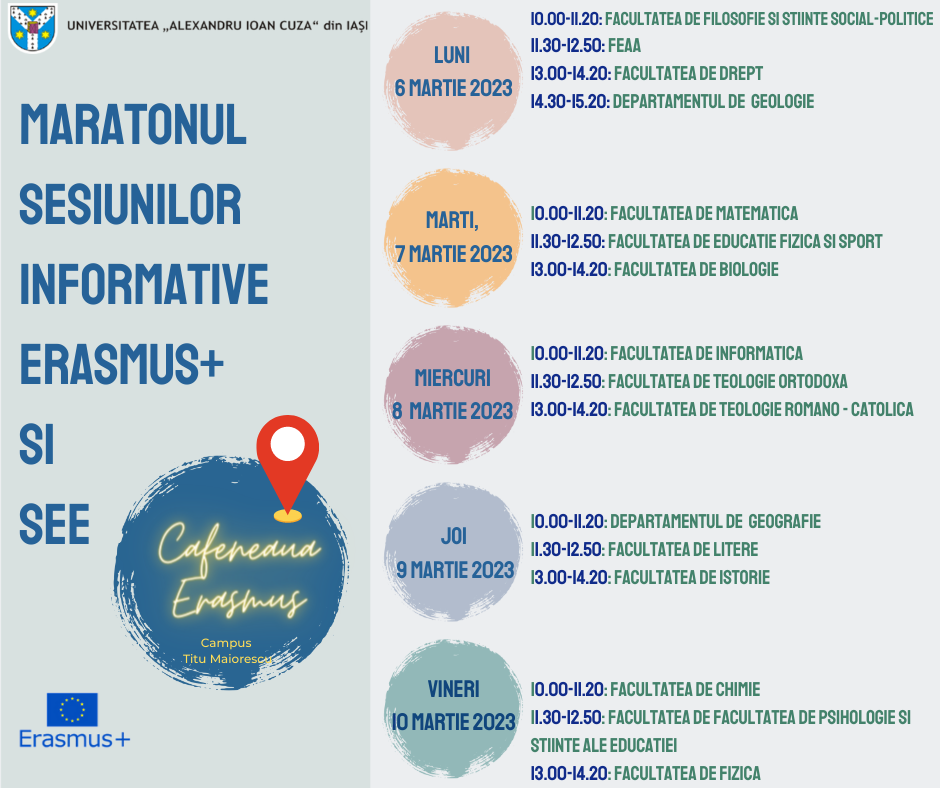 Maratonnul sesiunilor de informare ERASMUS și SEE