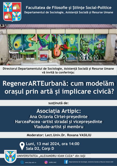 Conferința RegenerARTE urbană: cum modelăm orașul prin artă și implicare civică?