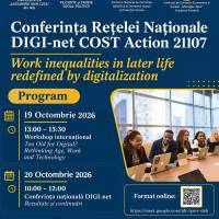 Conferința Națională DIGI-net COST Action CA21107: Rezultate și direcții viitoare privind digitalizarea și inegalitățile la vârste înaintate